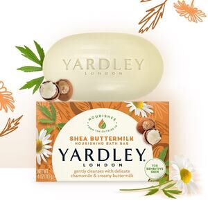 NIB! Yardley London Shea Buttermilk Naturally Moisturizing Bath Bar 4.25 Oz